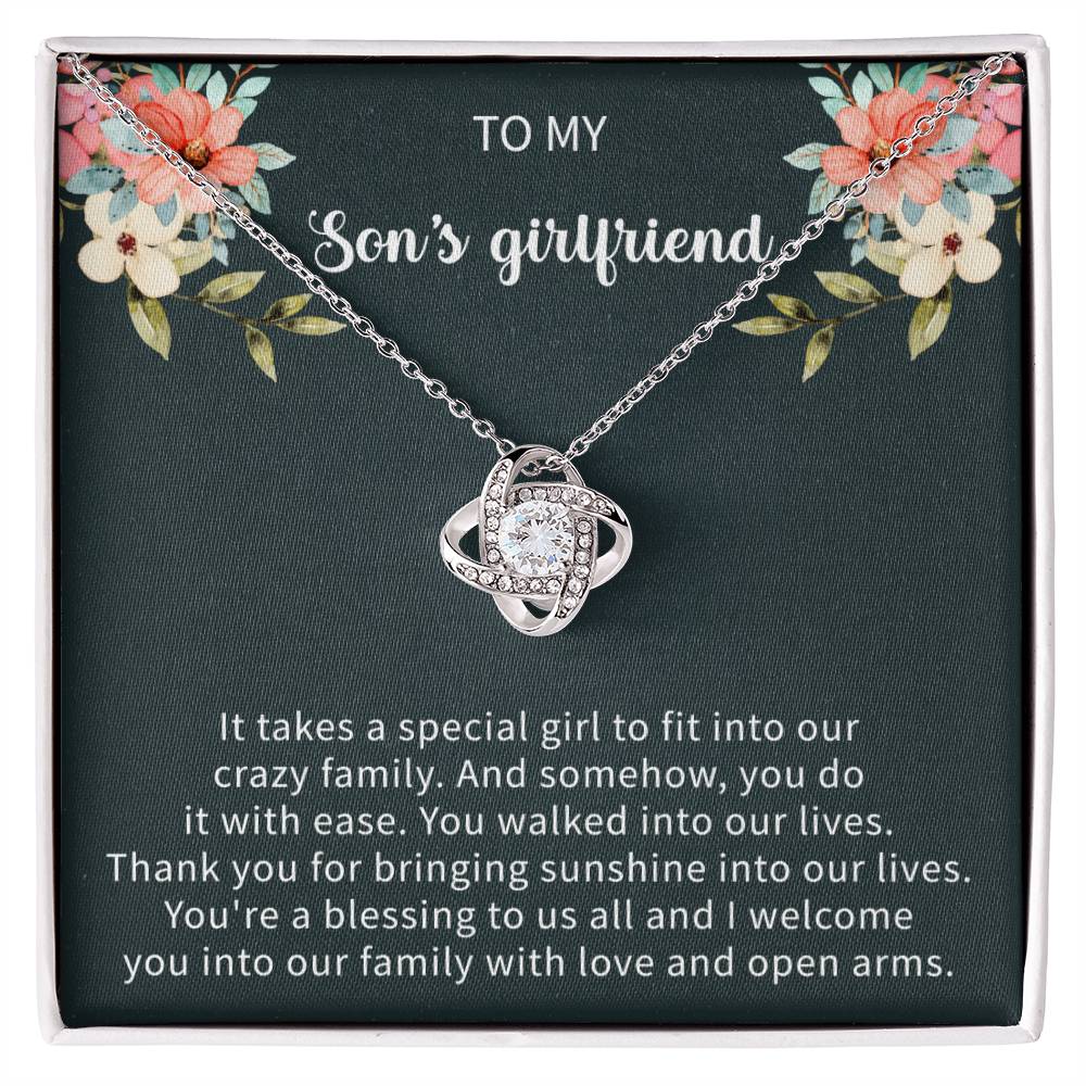 To My Son's Girlfriend Gifts from Mom, Necklace for Sons Girlfriend Valentines Day Gifts - Beauty Belliss